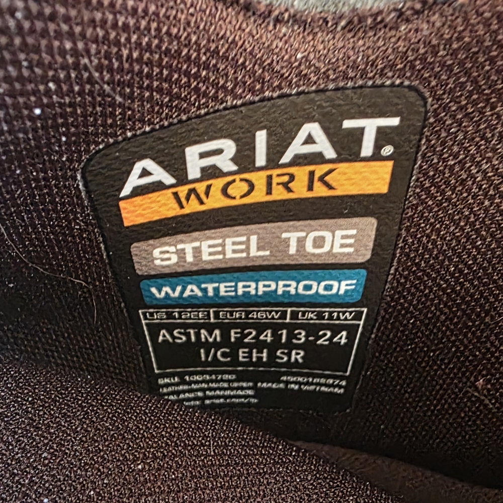 Ariat Work Steel Toe Waterproof Boots